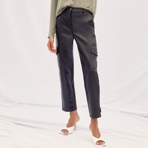 ARITZIA MODERN CARGO LEATHER PANTS